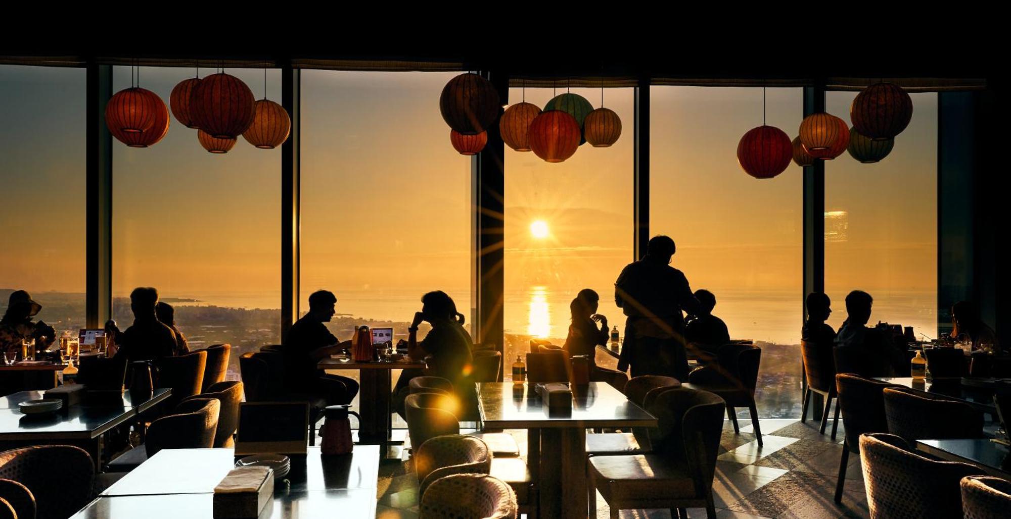 济州君悦酒店 济州市 外观 照片 Sunset at the restaurant